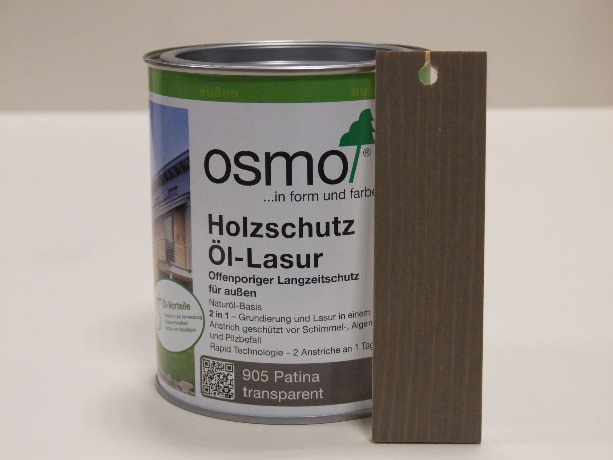 OSMO Holzschutz-Öl-Lasur Patina 905, 

0,75 l; 12100150

