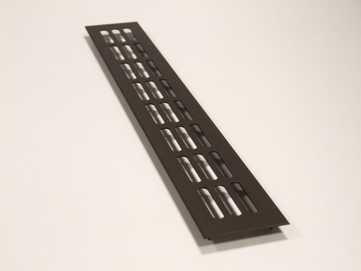 Lüftungsgitter 60x400 mm, Aluminium F4

Längslochung 40x7,5 mm; 30.41.044.0

