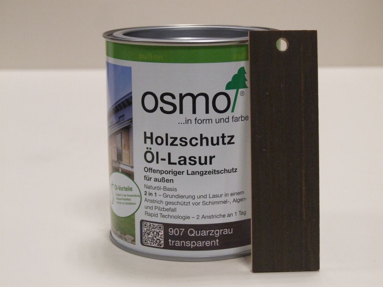 OSMO Holzschutzöllasur Quarzgrau 907, 

0,75 l, 12100284

