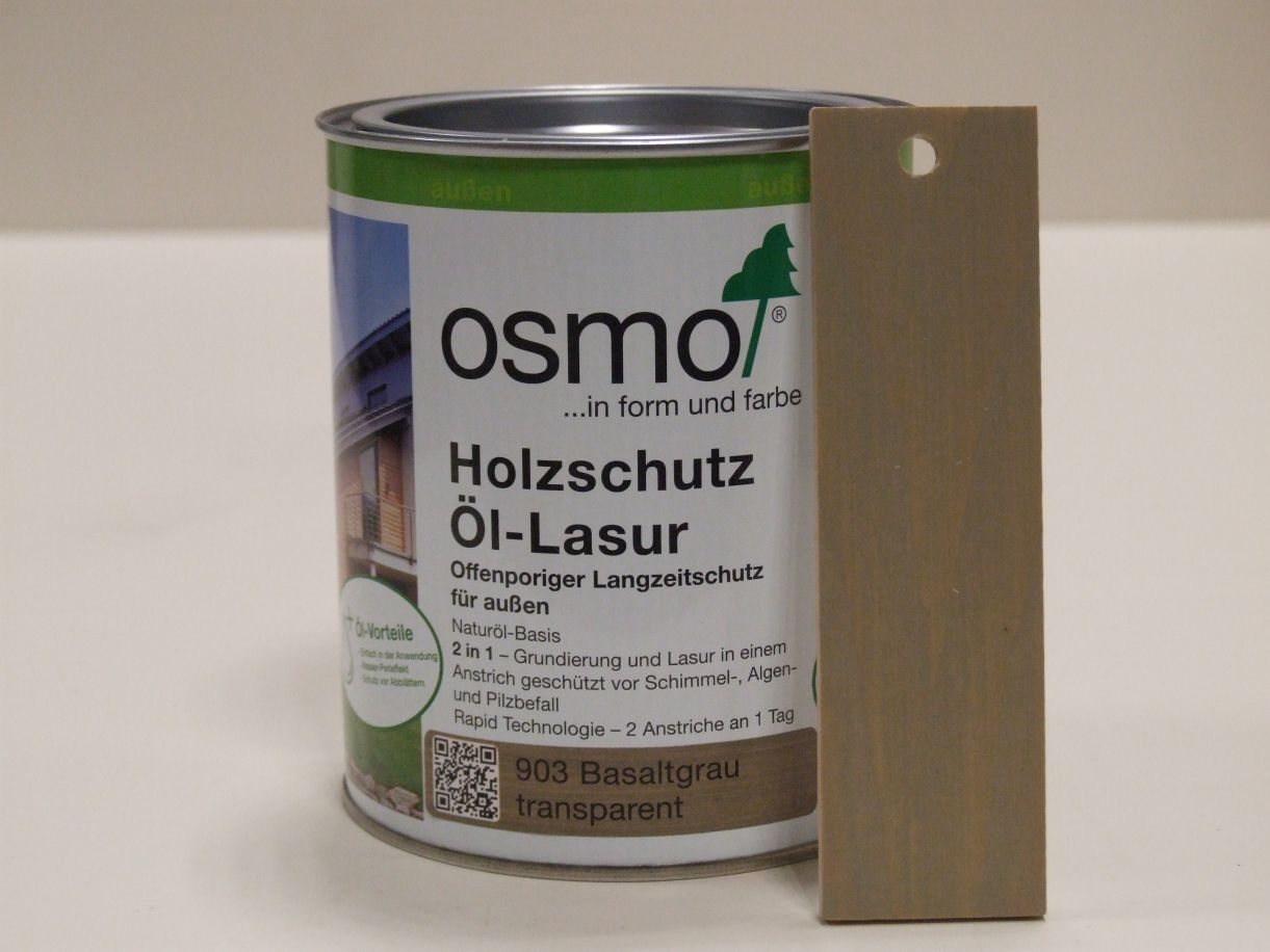OSMO Holzschutz-Öl-Lasur Basaltgrau 903, 

0,75 l, 12100026

