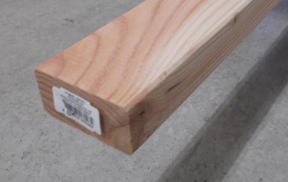 Konstruktionsholz Douglasie, 

gehobelt/gefast, roh 35x70x2000 mm

