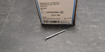 Spanplattenschraube 4,5x60 mm,TG, 

blau verzinkt, TX20,  Nr.: 535467

