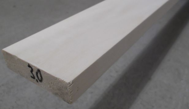 Saunaleiste 22x80 mm Espe KD, A-Sort., 

Länge 2,70m

