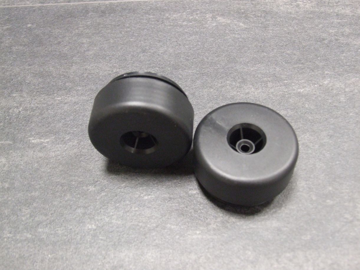 Möbelgleiter zum Anschrauben 19x54mm, 

2-teilig schwarz, 635.90.350

