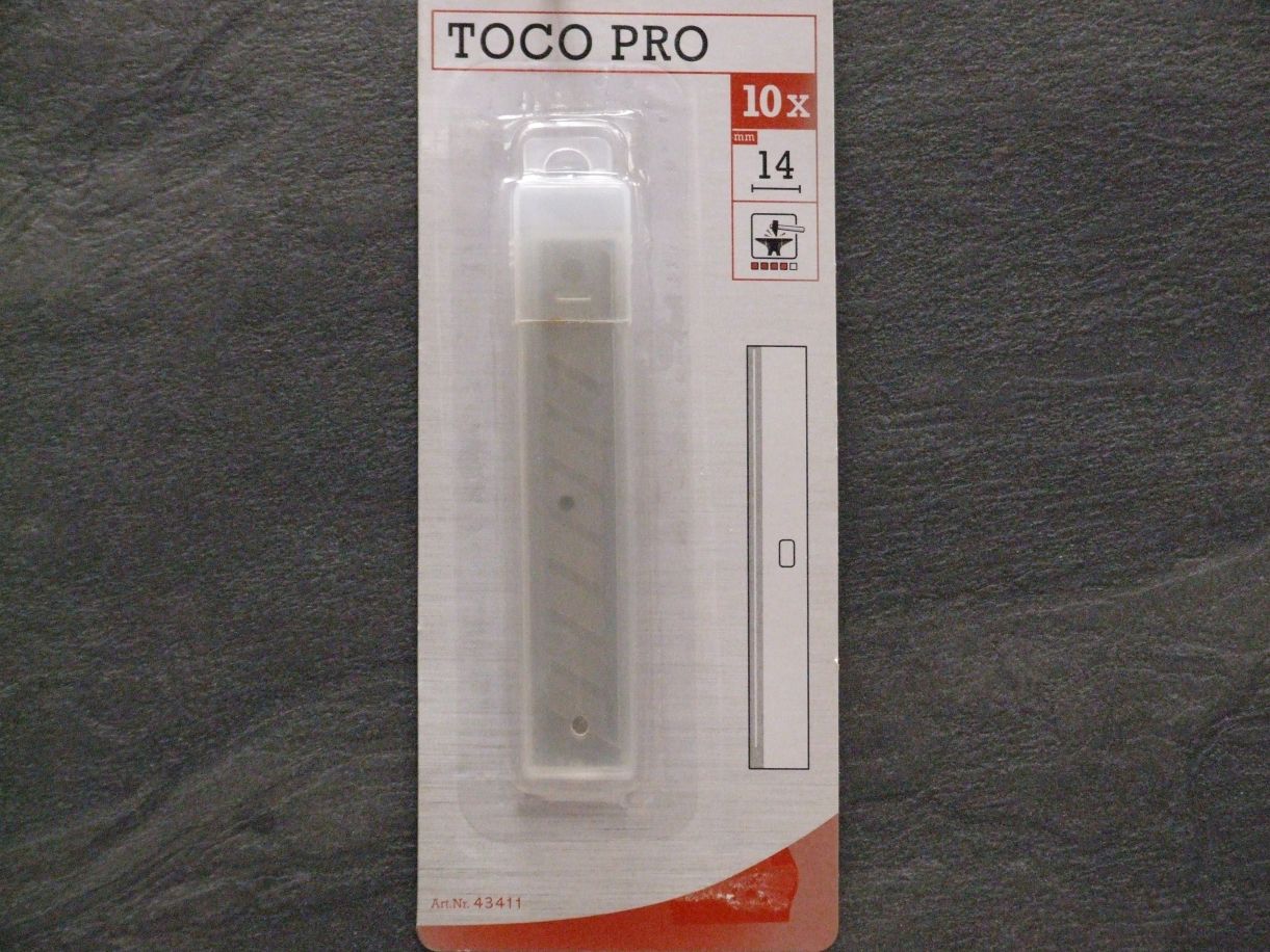TOCO 10er-Set Ersatzklingen 

zu Farbschaber, Nr. 43411

