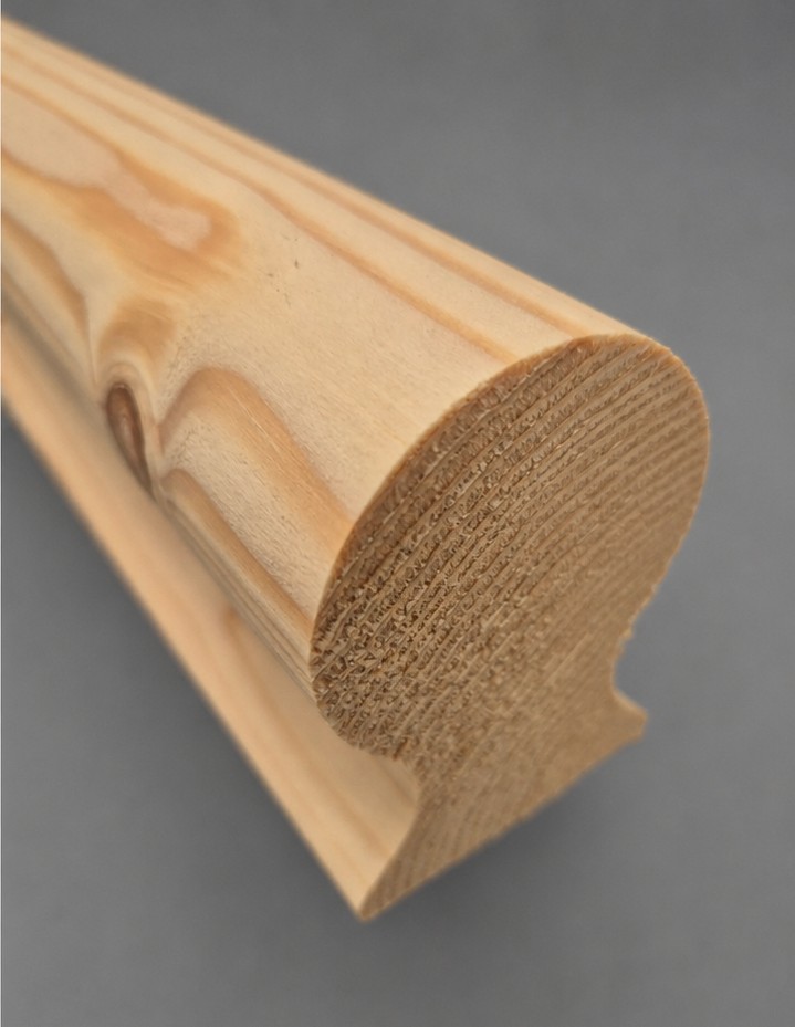 Handlauf Omega-Form Fichte 45x64 mm

