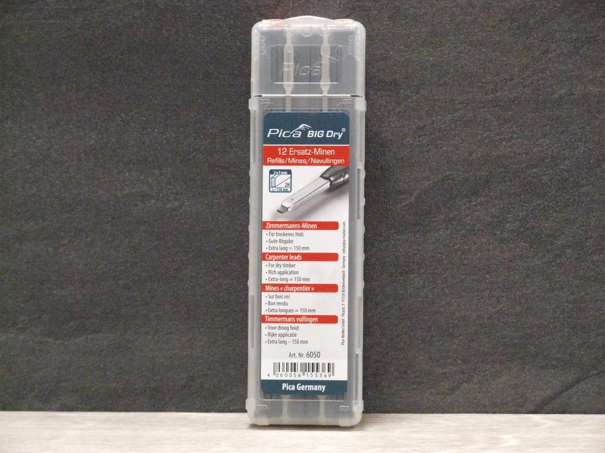PICA BIG Dry Ersatzmine für 6060, 

graphite 2H, 12-er Set, 6050

