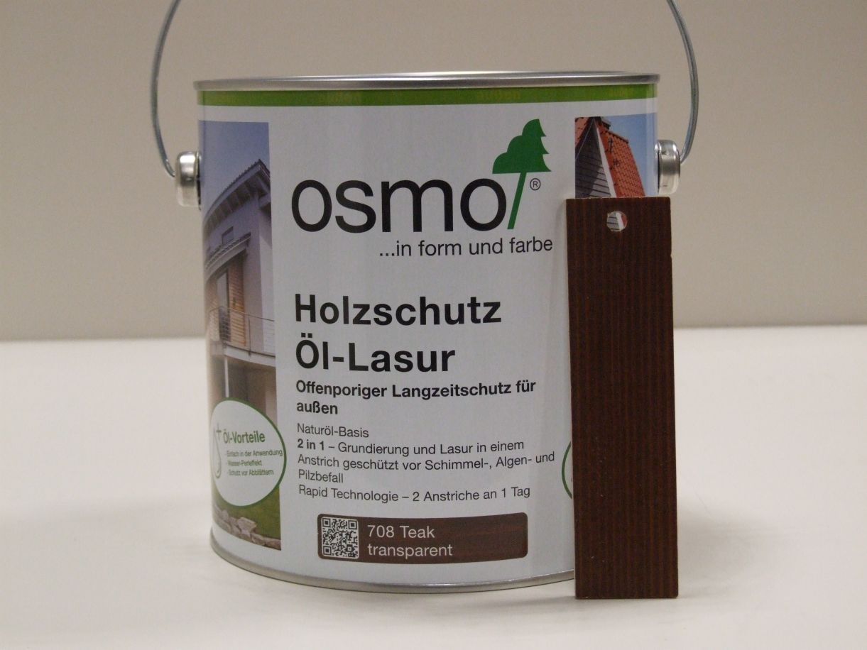 OSMO Holzschutz-Öl-Lasur Teak 708, 

2,5 l; 12100014

