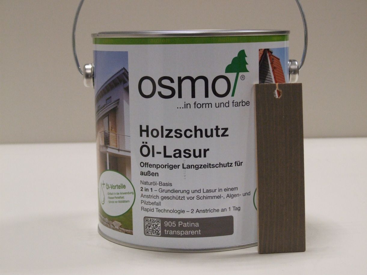 OSMO Holzschutz-Öl-Lasur Patina 905, 

2,5 l; 12100151

