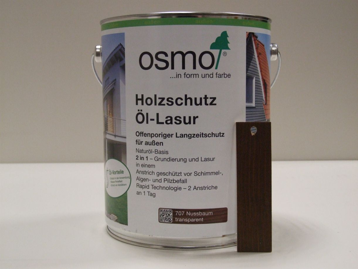 OSMO Holzschutz-Öl-Lasur Nußbaum 707, 

5 l; 12100068

