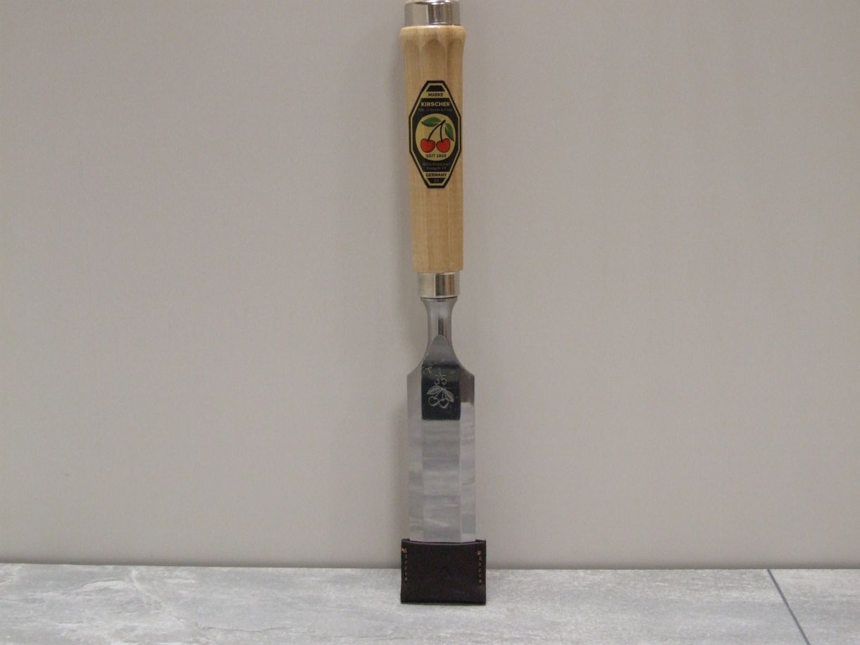 Kirschen Stechbeitel Nr. 1002, 35 mm, Weißbuchenheft, Schlagkopf

