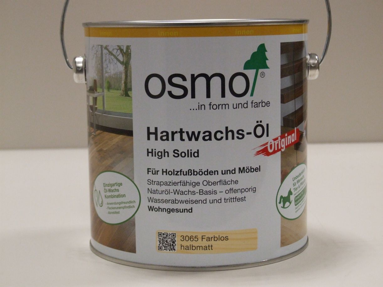 OSMO Hartwachs-Öl 3065 farblos halbmatt

2,5 l; 11100120


