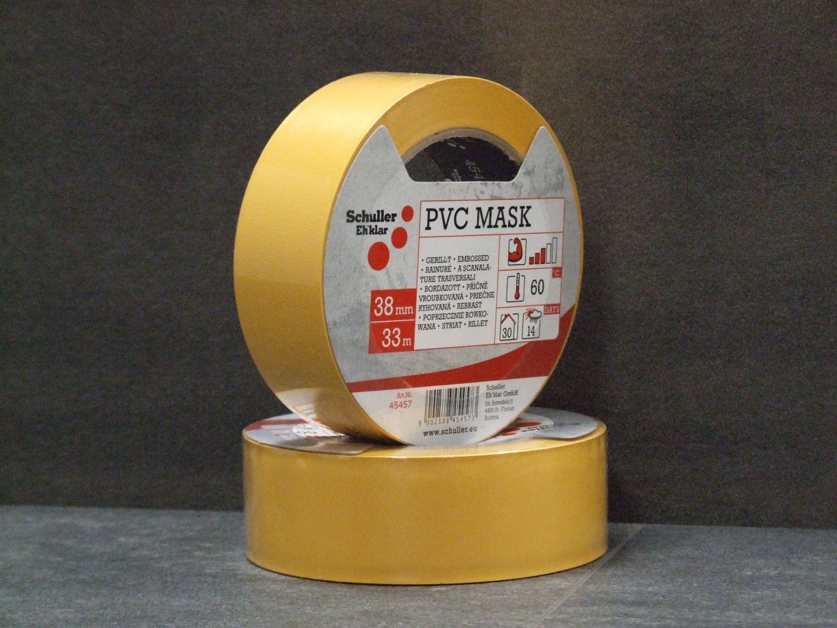 Schutzklebeband PVC Mask Q, 

38 mm x 33 m, gelb, 45457

UV-beständig, für innen und außen

