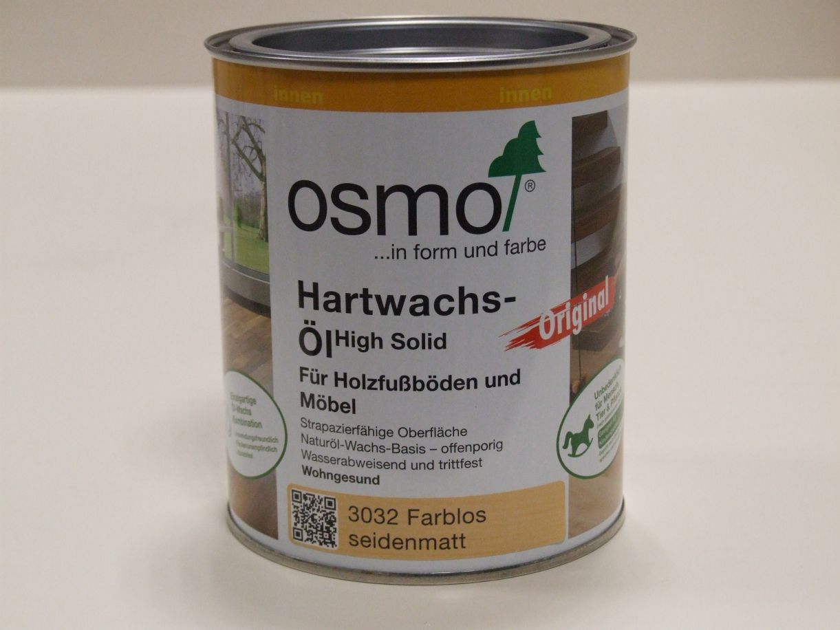 OSMO Hartwachs-Öl Original farblos 

seidenmatt 3032; 0,75 l; 10300001

