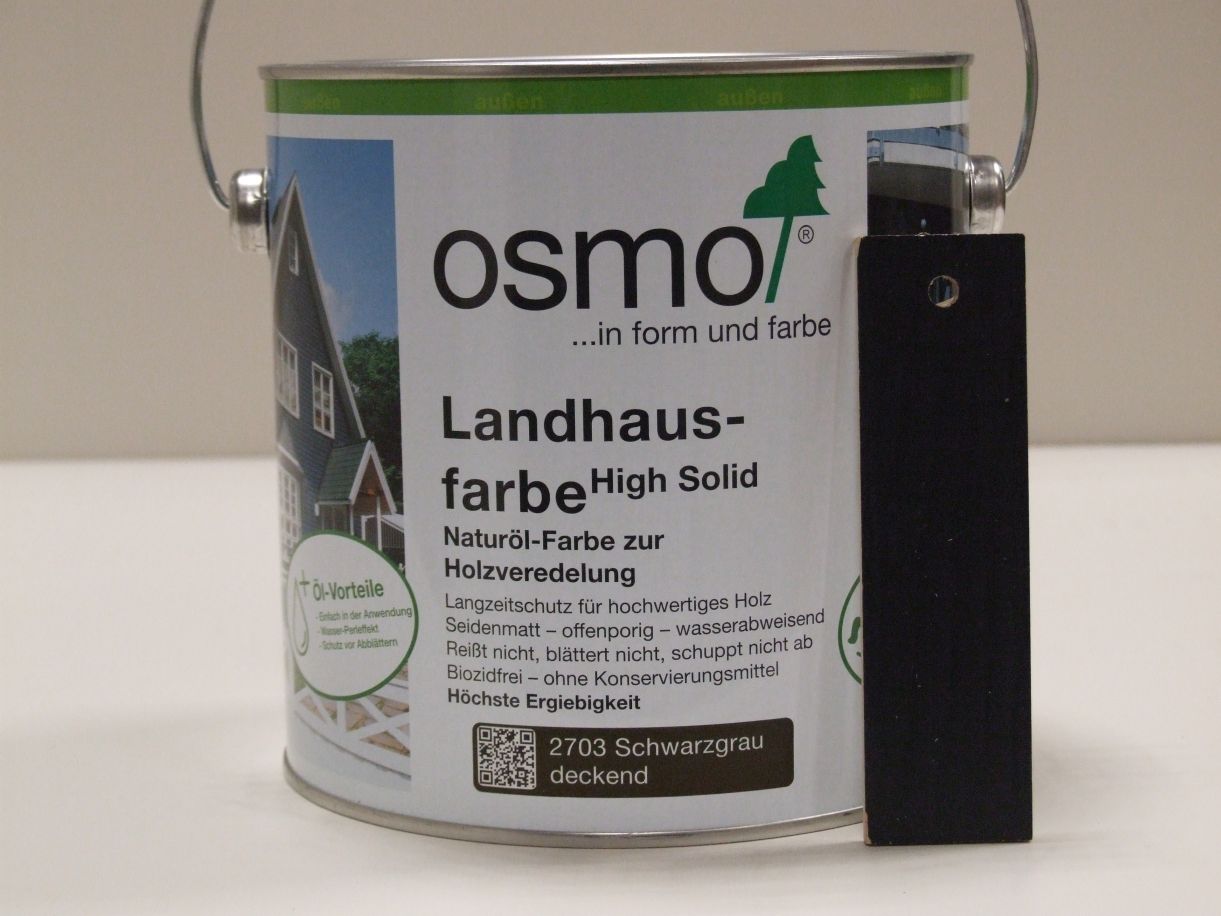 OSMO Landhausfarbe Schwarzgrau 2703, 

2,5 l; 11400014

