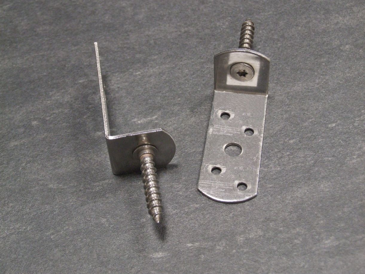 Flechtzaunbeschlag 75x31,5x30 mm 

(GL 115 mm)  L-Form, Edelstahl, 326159

