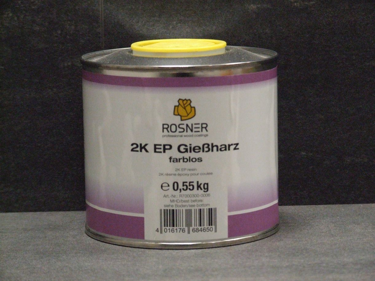 Rosner 2K EP Gießharz farblos 0,55 kg; 

R7000300-0006

