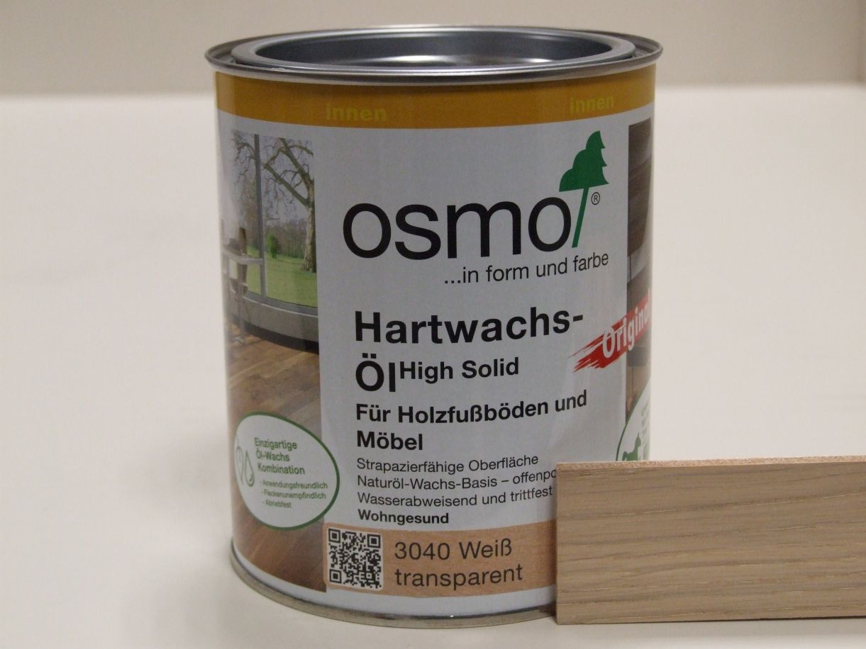 OSMO Hartwachs-Öl Weiß transparent 3040; 

0,75 l; 10300021

