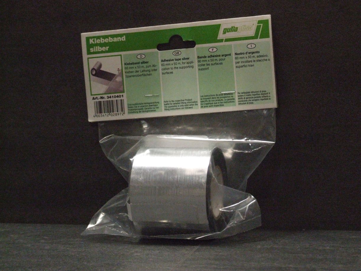 Alu-Band silber 60mm breit, 50m lang 

(selbstklebend) - Art. 3410401

