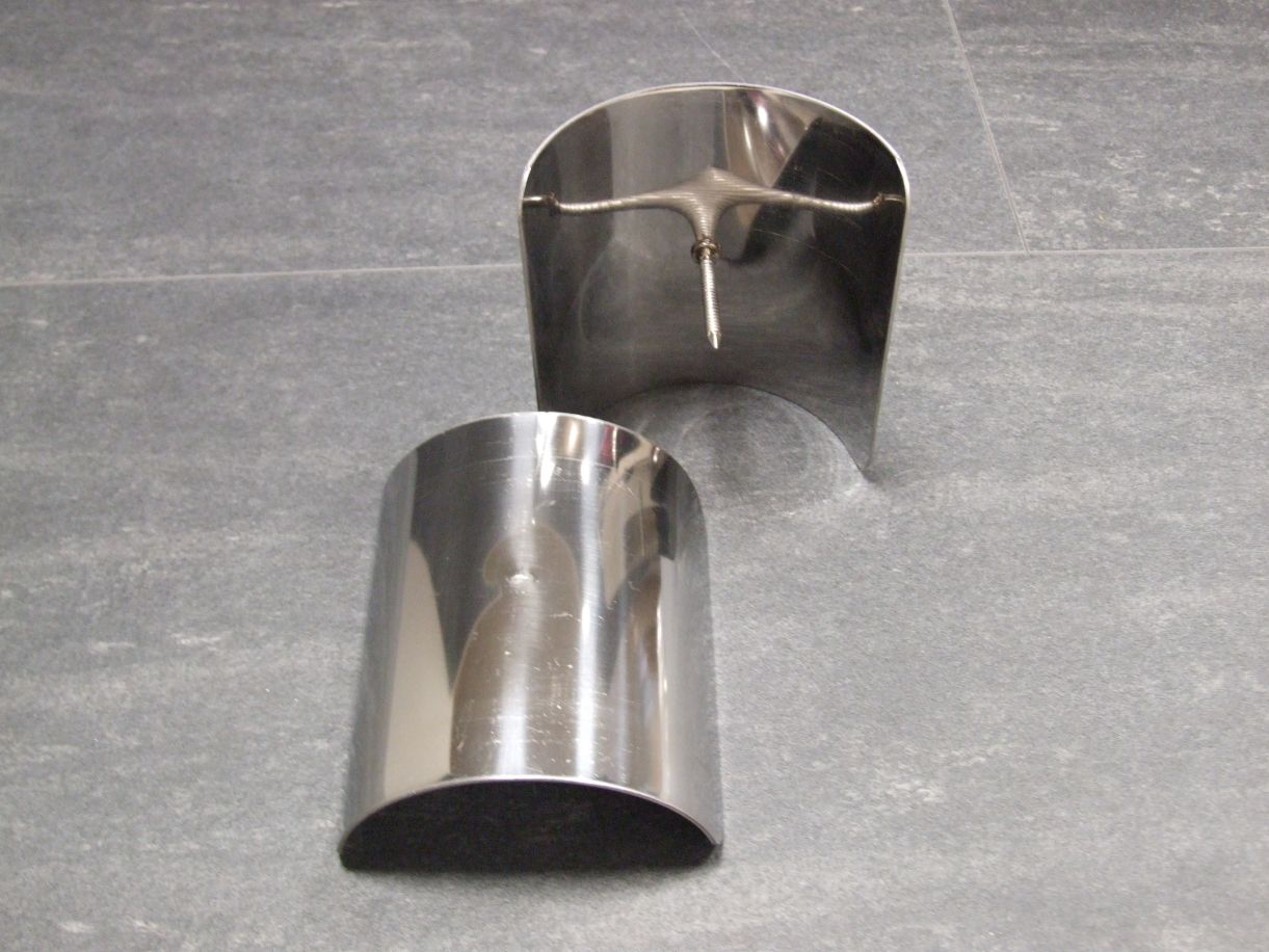 Pfostenkappe für abgerundete 

Holzpfosten 90 mm Edelstahl, 205638

