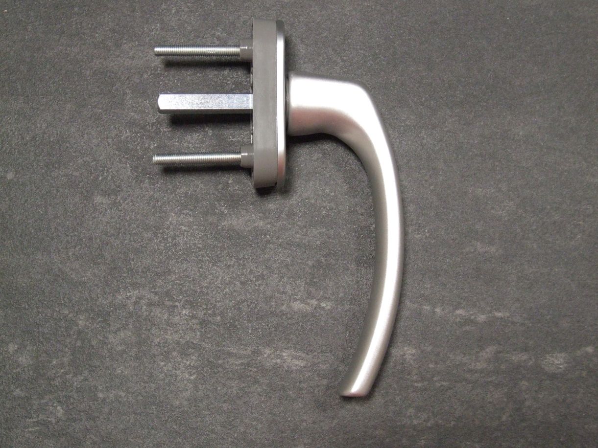 Fenstergriff Nr. 4033, Aluminium F1

90° Rasterung Stift 37 mm

*Aktionsware*

