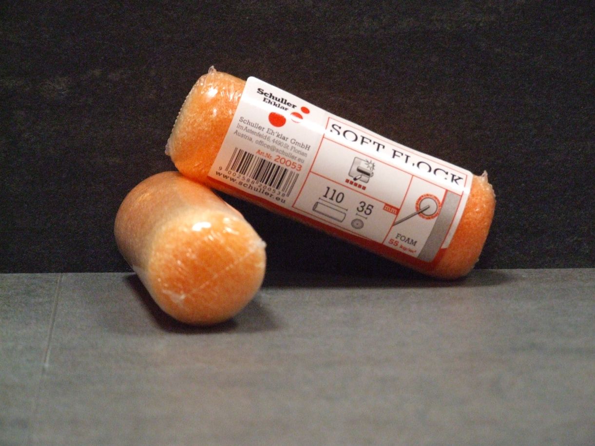 Lackwalze SOFT FLOCK HK, 110mm, 

beidseitig gerundet, 20053

