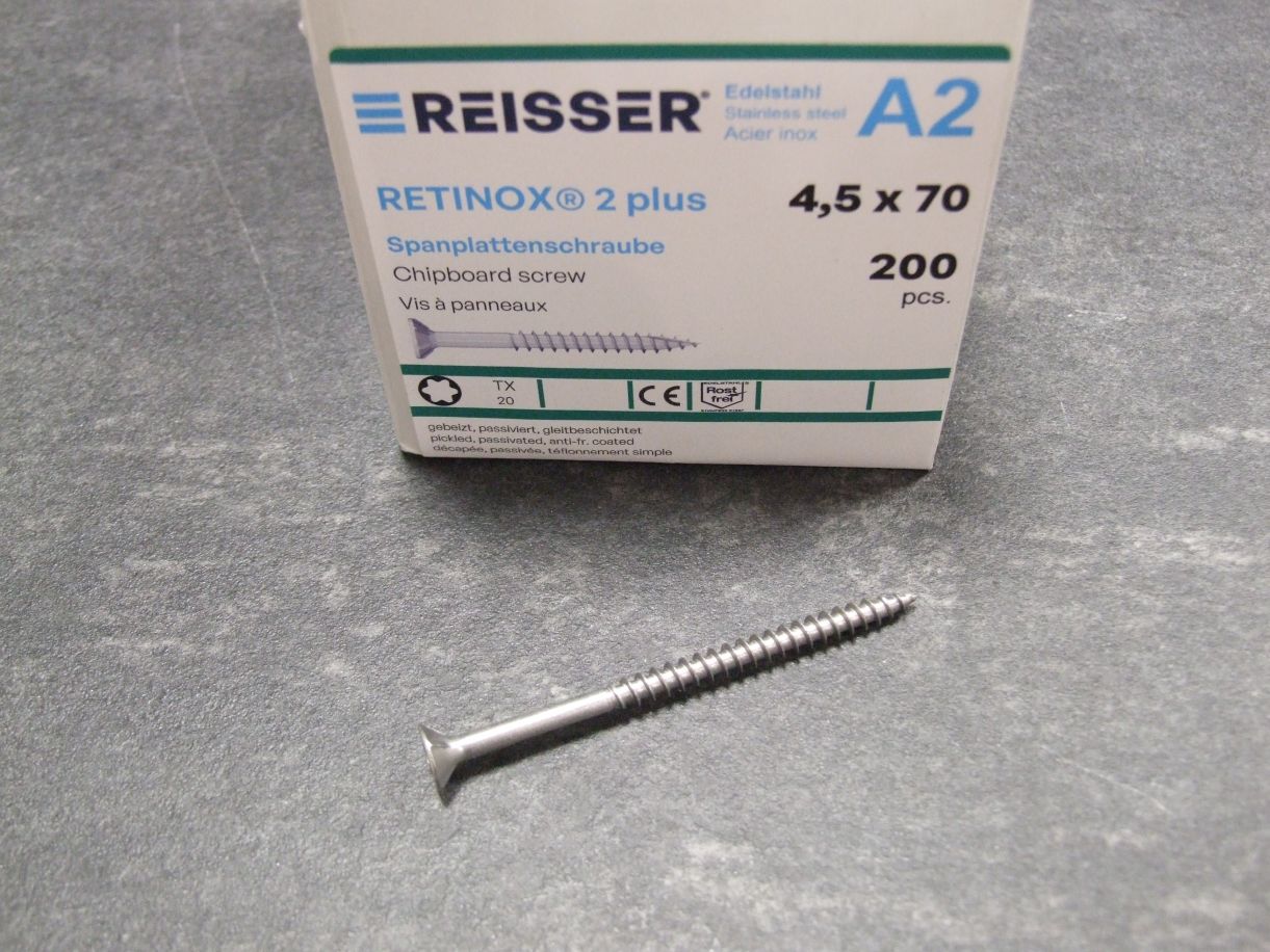 Retinox 2plus Senkkopfschraube 

4,5x70 mm, TG, Edelstahl A2, 02283/5

