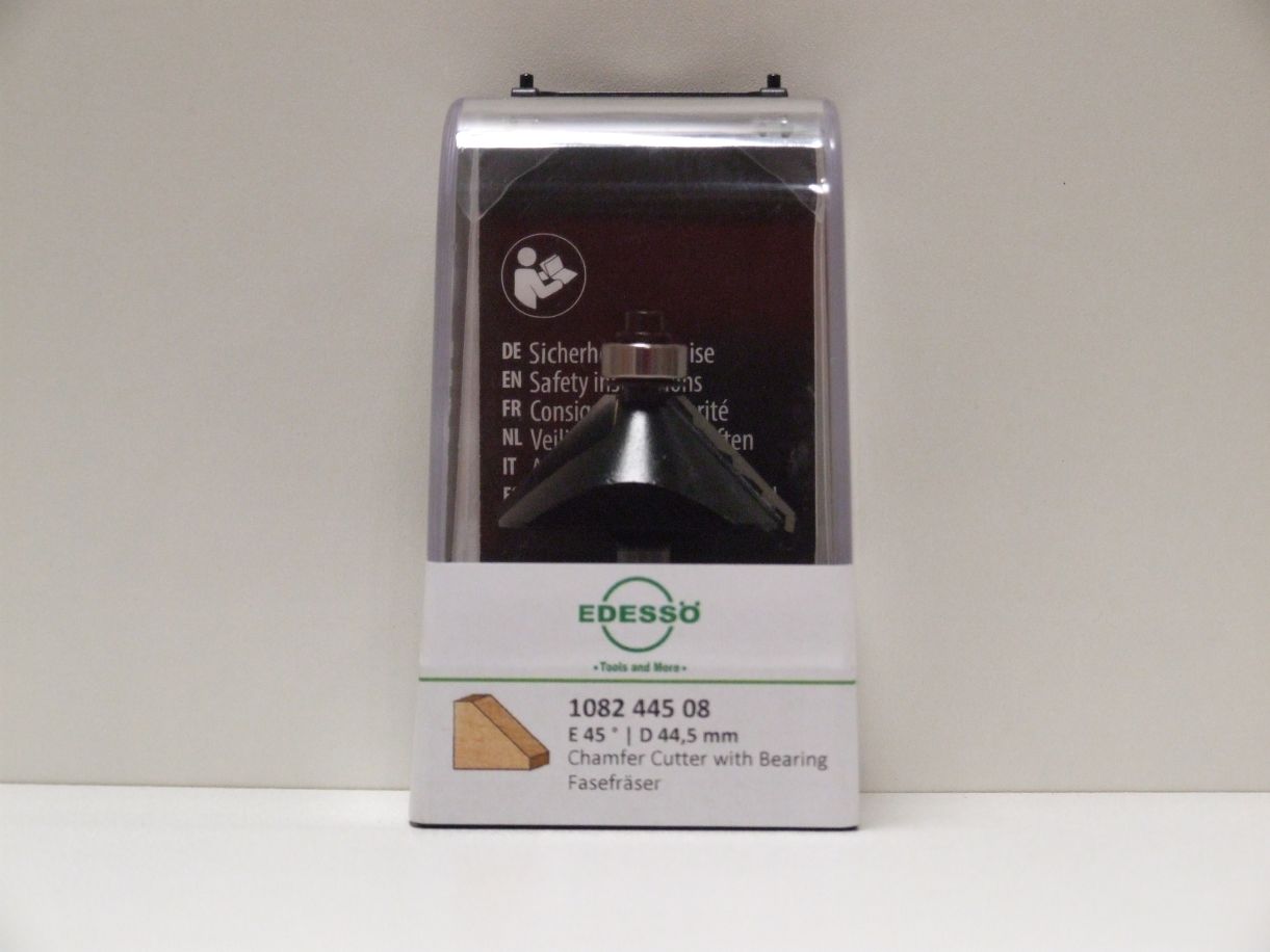 HW-Fasefräser D 44,5 mm, NL 15,9 mm,

45°, Schaft 8 mm; 108244508


