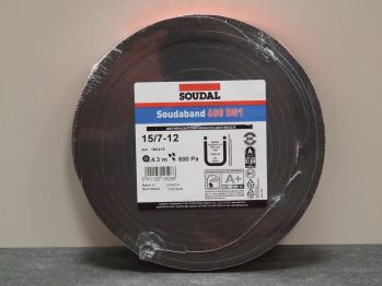 Fugendichtband 600 BG1, 15/7-12 mm 

schwarz, 4,3 m-Rolle, 168415

