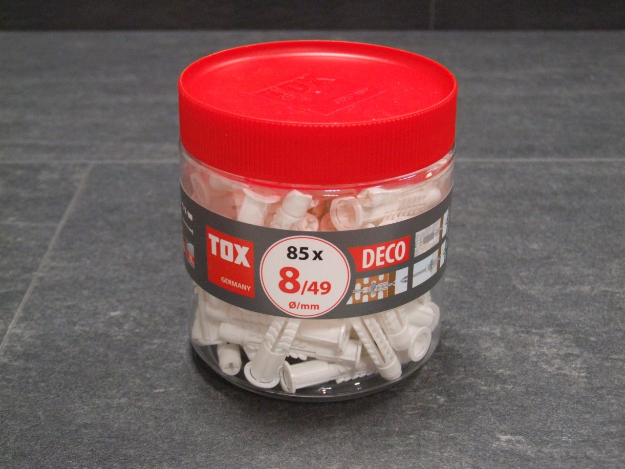 TOX Allzweckdübel DECO 8x49 mm, 

85 St./Dose, 016260051

