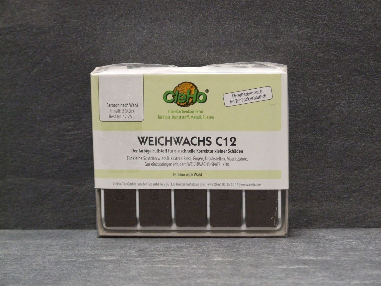 Weichwachs C 12, Nr. 200

Nussbaum dunkel, 5er-Set, 1225200

