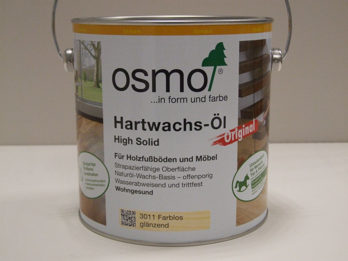 OSMO Hartwachsöl farblos glänzend 3011, 

2,5 l; 10300163

