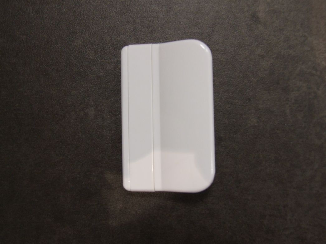 Balkontürgriff KF weiß 45x70mm 

verdeckte Verschraubung, 387055

