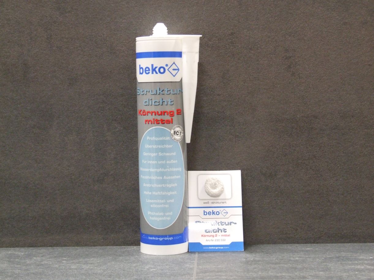 BEKO Strukturdicht weiß strukturiert 

Körnung 2 mittel, 310 ml; 230 332

