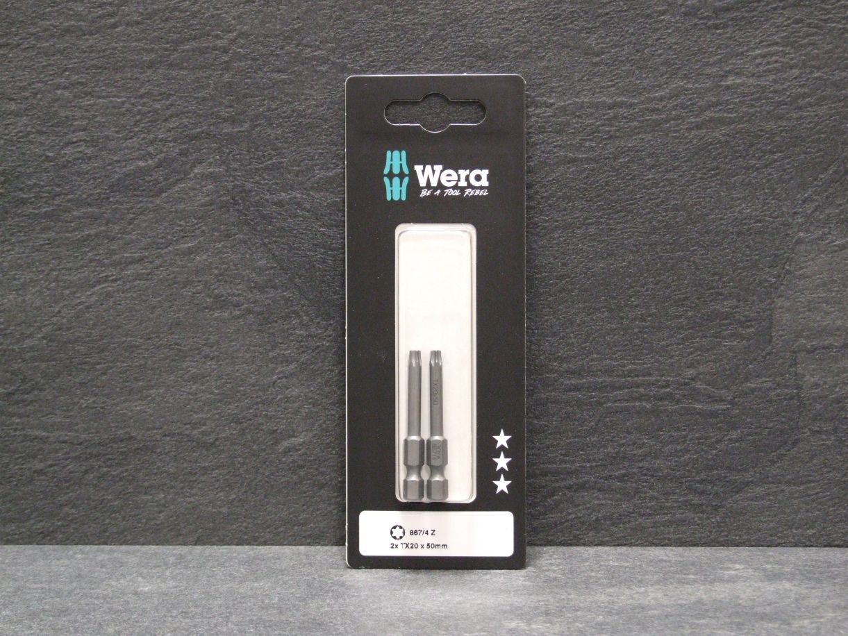 WERA Bit 867/4 Z, Torx 20; L=50 mm, 

SB-verpackt 2 St., 073722

