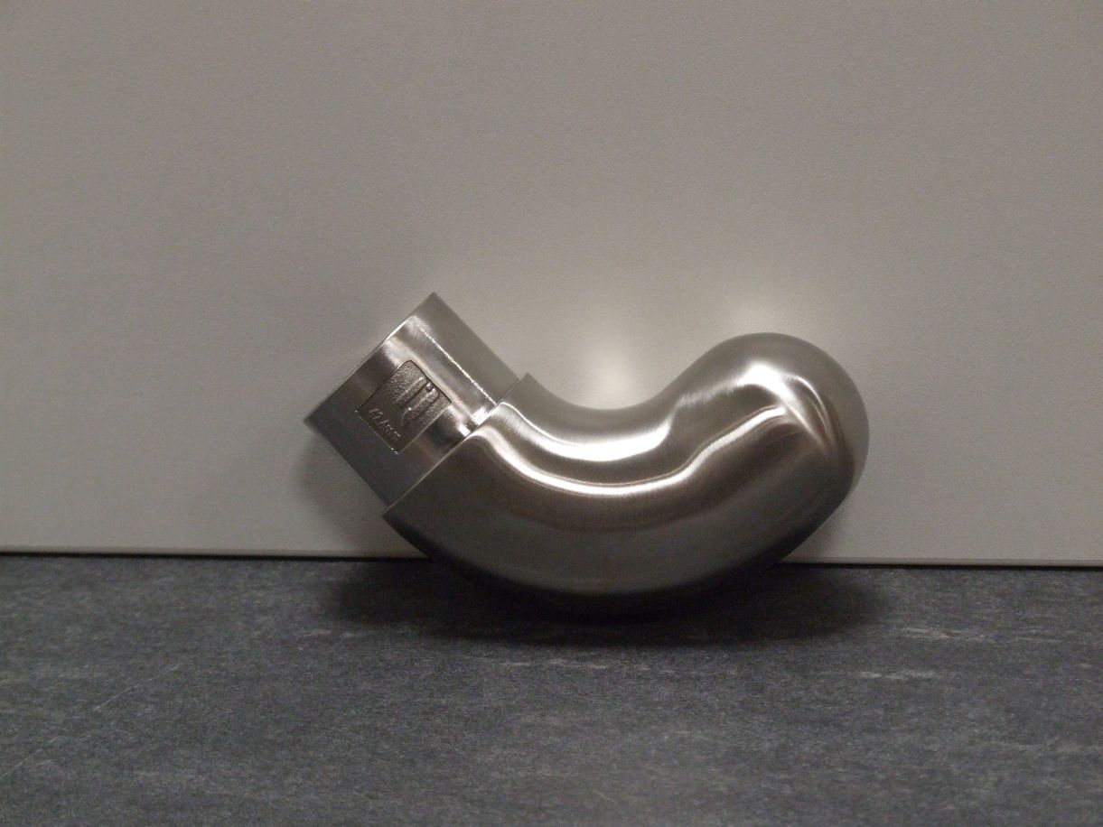 Endstück für Rohr u 42,4x2 mm, 

Edelstahl K240 matt, 50012410K1

