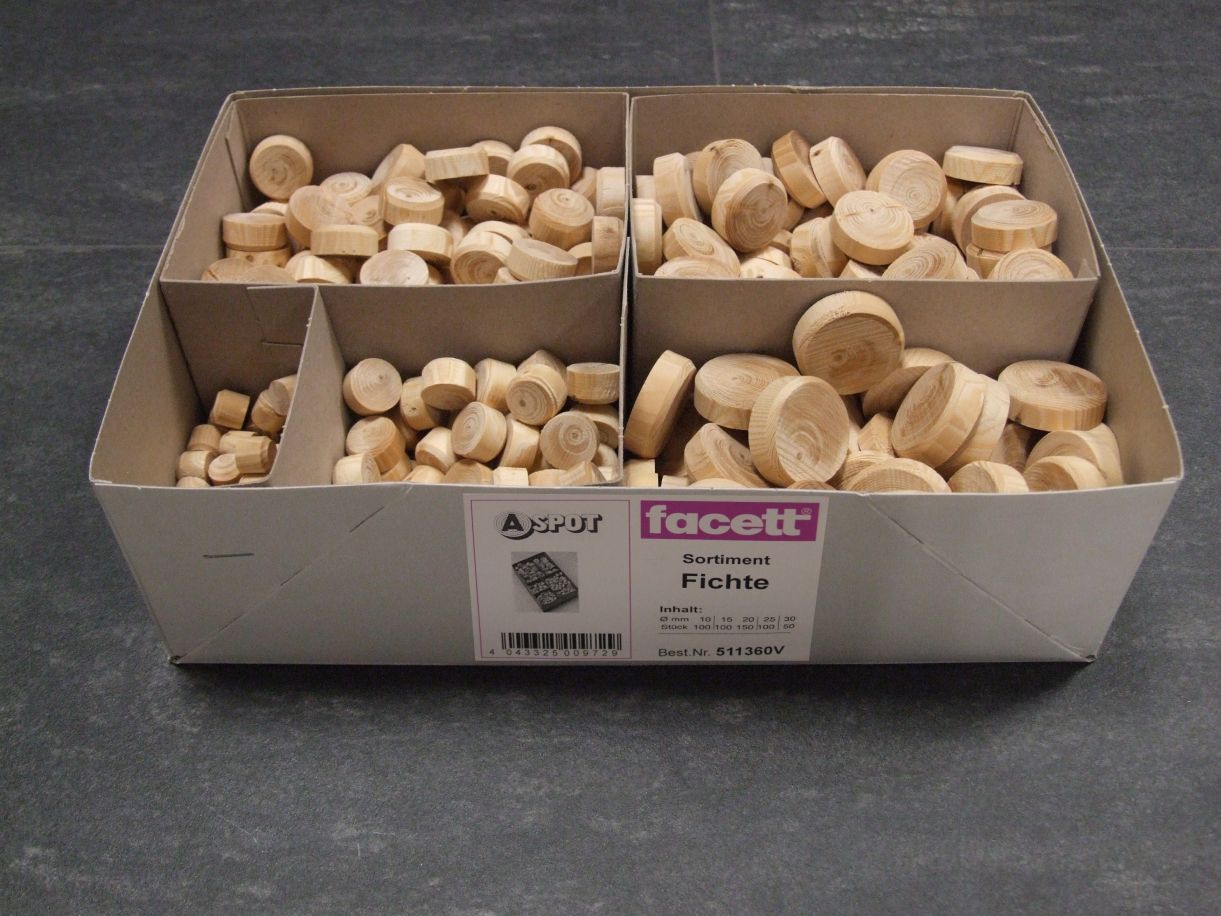 Sortiment Aspot Fichte; 10/15/20/25/30 mm, 

500 St., 511360

