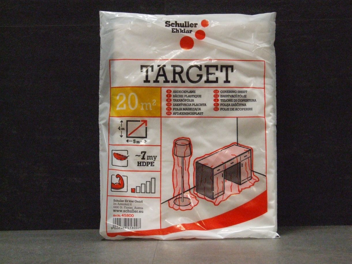 Abdeckfolie TARGET, transparent, 

4 x 5 m, 7 mµ, 45800

