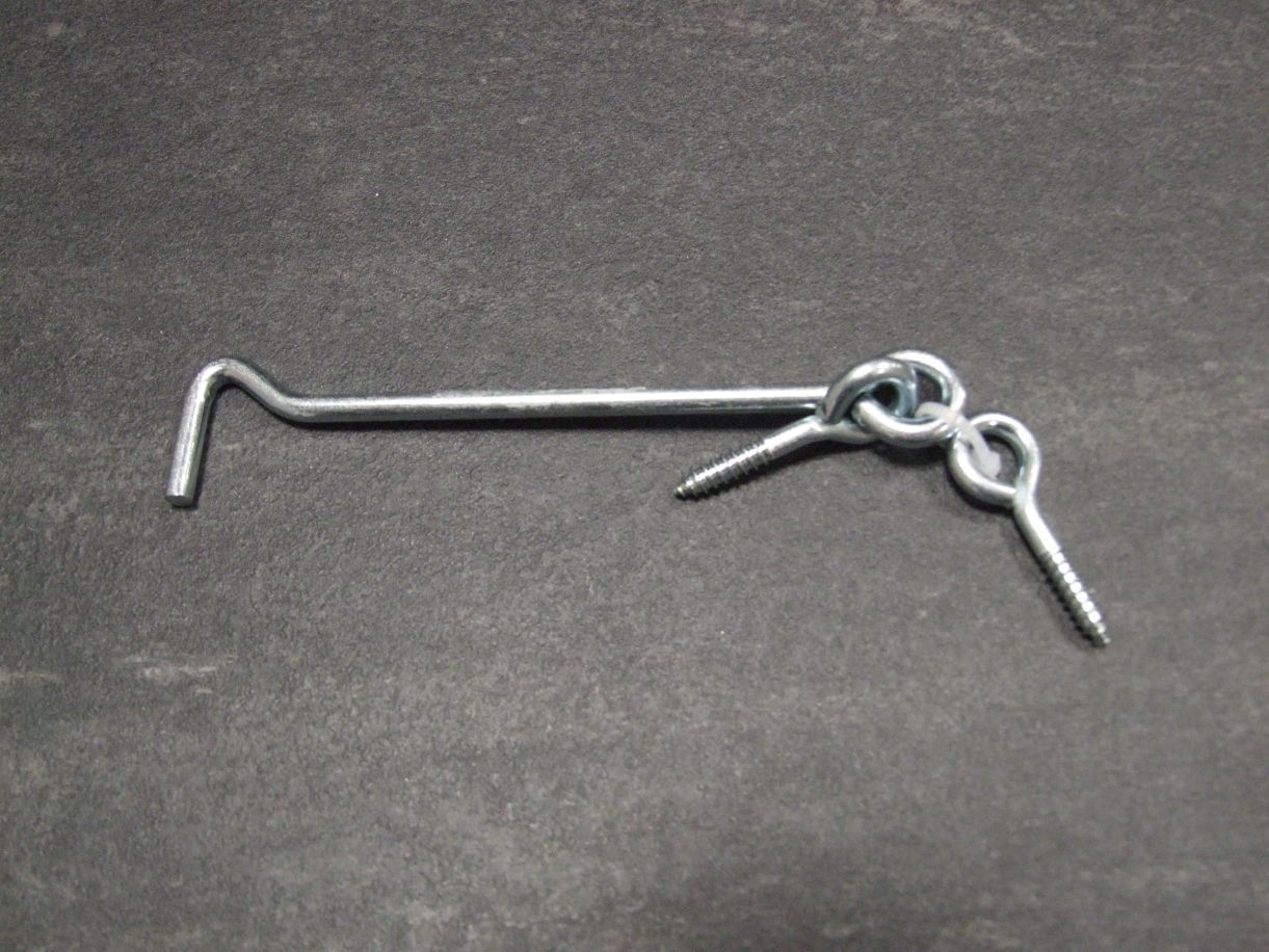 Sturmhaken 120x4 mm, mit Öse, 

blau verzinkt, 204457

