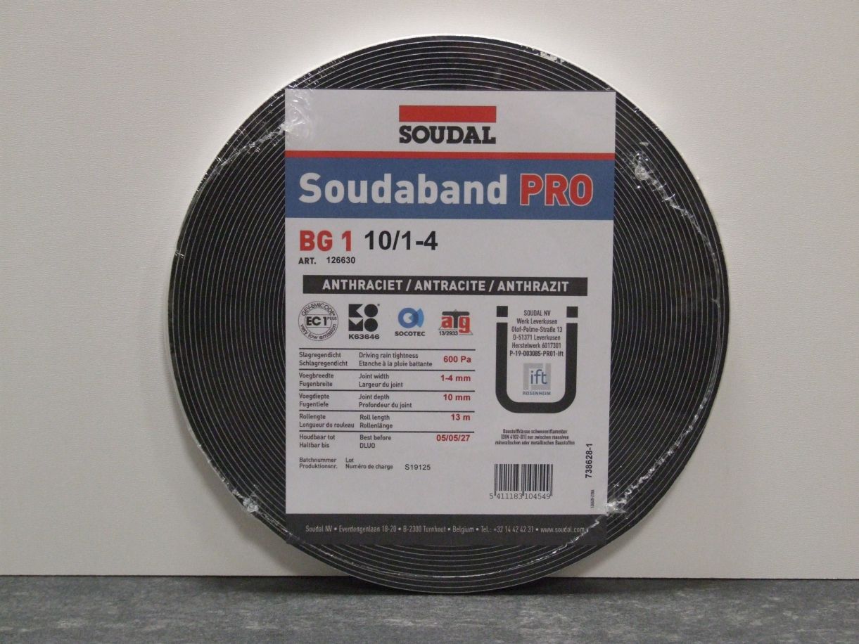 Fugendichtband BG 1, 10/1-4; anthrazit,

13 m-Rolle, SDV1003

