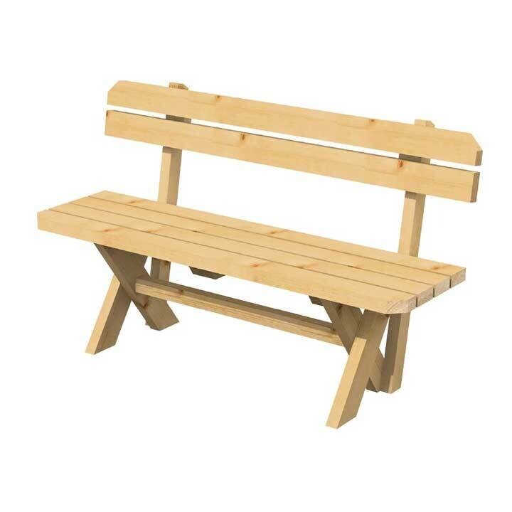 Gartenbank "Waldfee" mit Lehne 

145x53x85 cm Lärche roh 

Art. 517769

