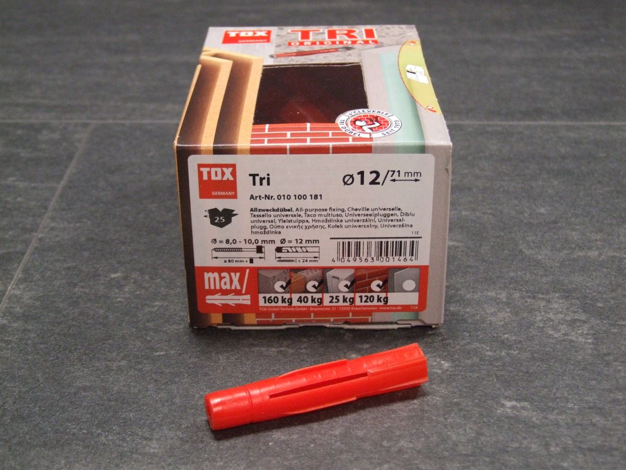 TOX Allzweckdübel TRI 12/71 mm, 

25 St.; 010100181

