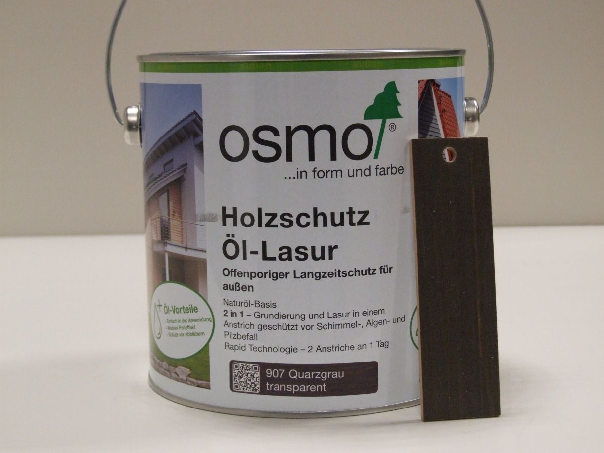 OSMO Holzschutzöllasur Quarzgrau 907

2,5 l, 12100285

