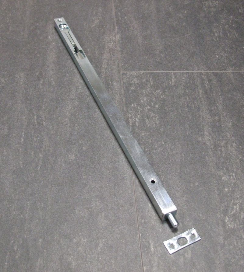 Rohrkantriegel mit Kipphebel Nr. 411, 

17x15x400mm, hellverzinkt, 41113040

