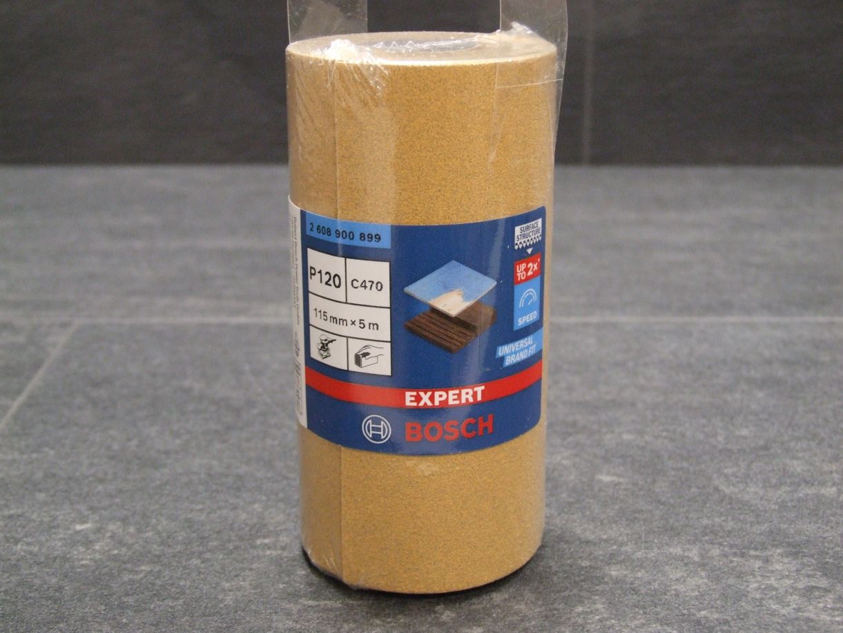 Bosch Schleifpapierrolle C470, 115x5000 mm, 

Korn 120, 2608900899

