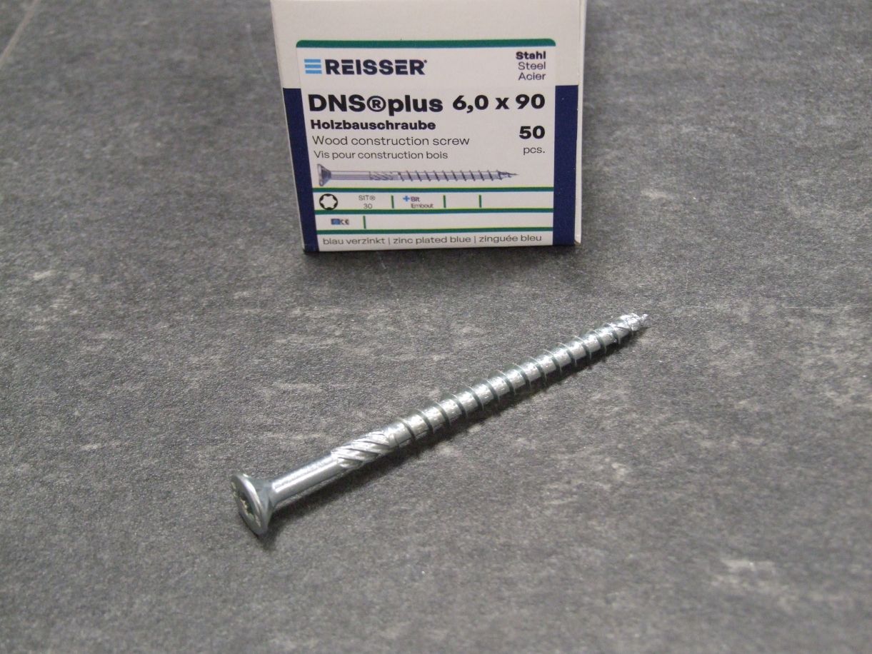 DNS plus Spanplattenschraube 6x90 mm, TG

TX30, blau passiviert, 50 St./Kleinpaket, 525435 

