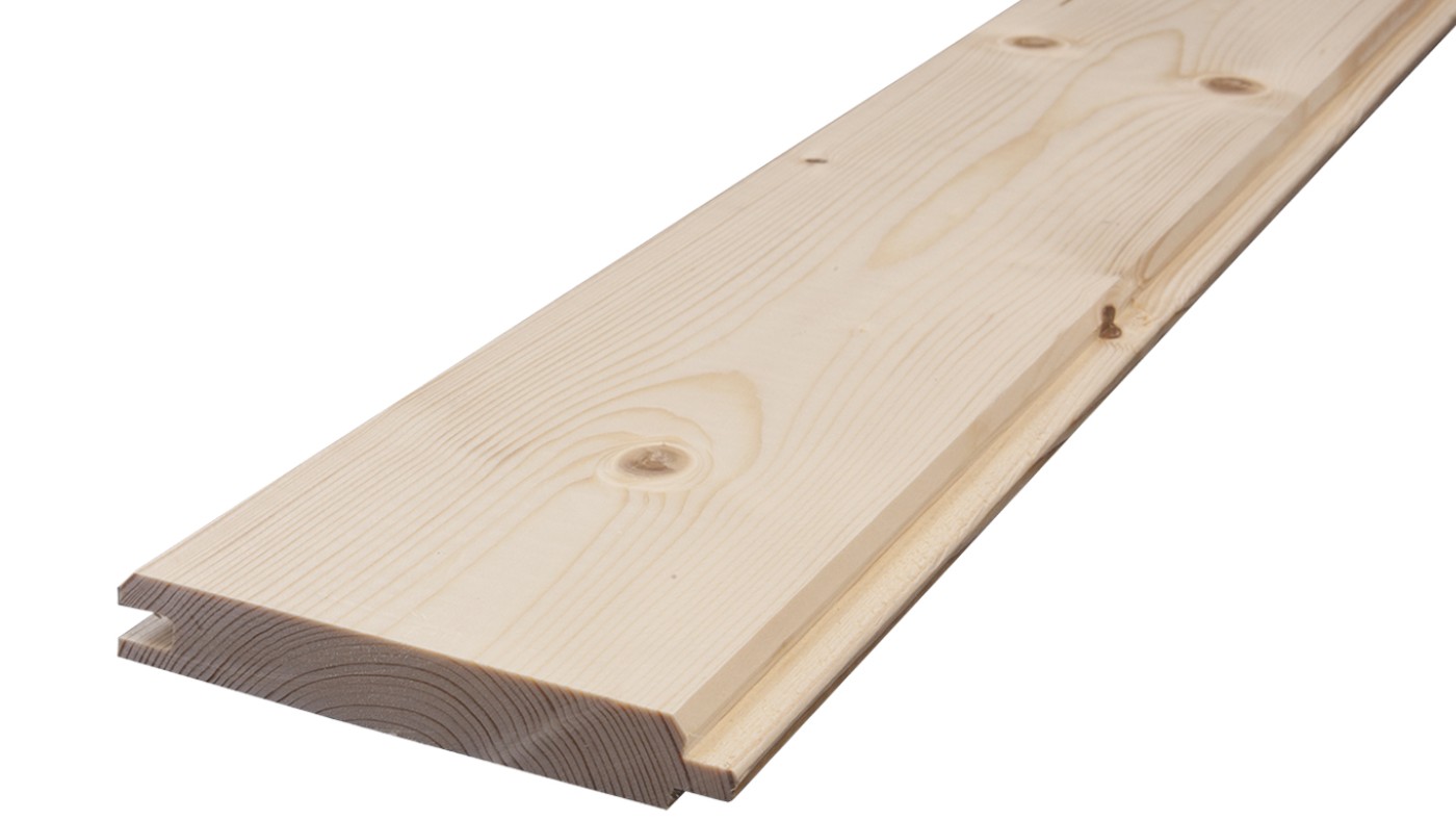 Fasebrett Fichte roh u/s N+F 22x121 mm 

45° Fase, Länge: 3,60 m

