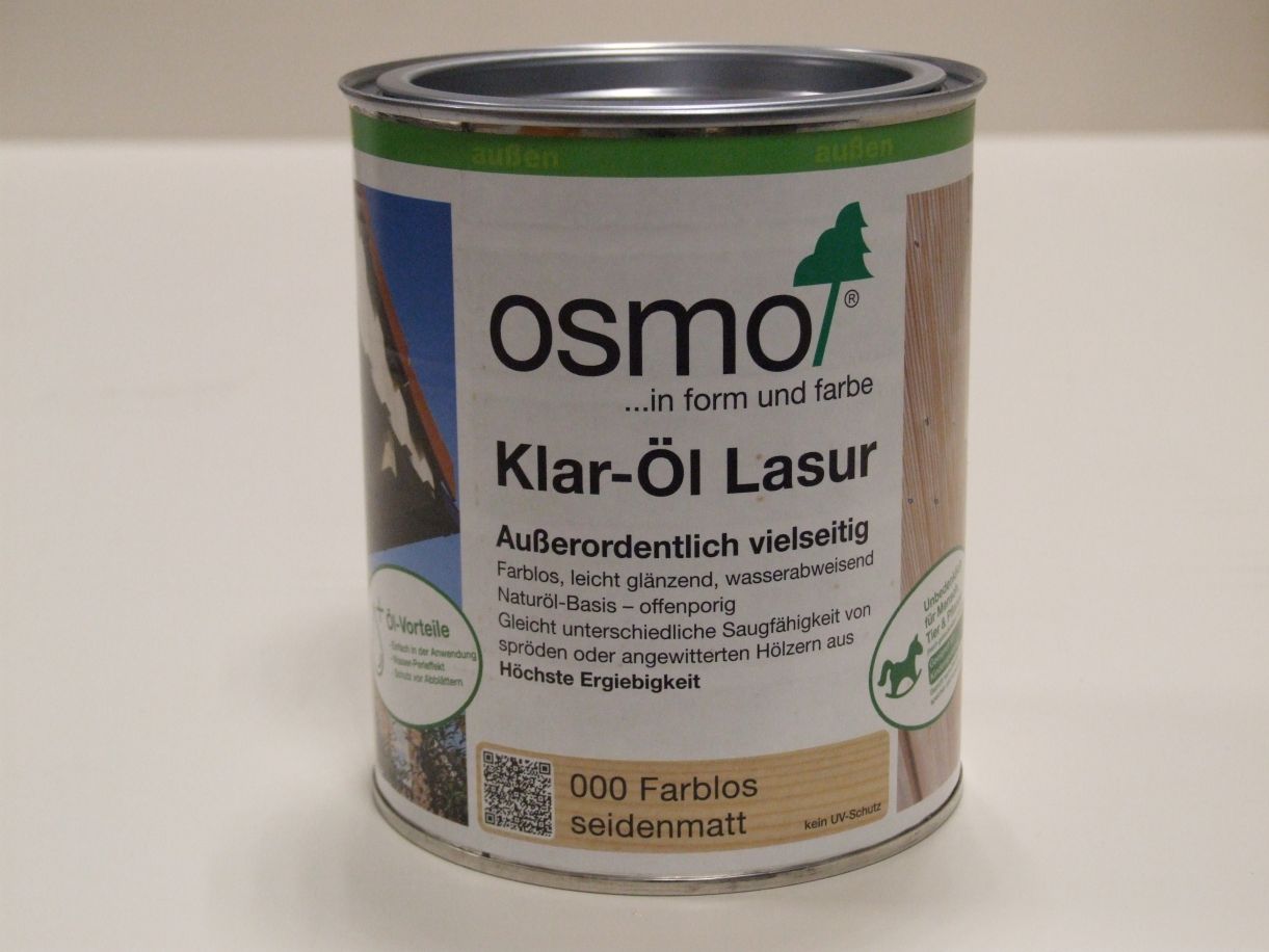 OSMO Klar-Öl-Lasur farblos 000

0,75 l,11600001

