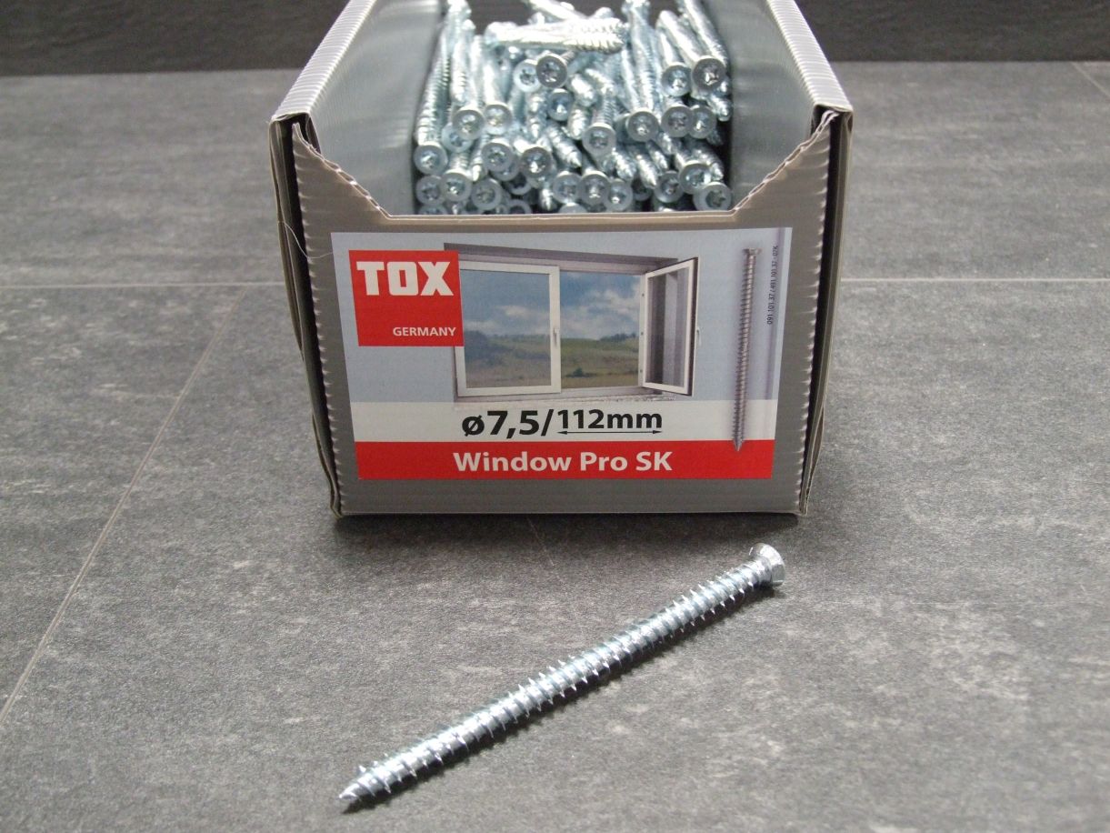 Rahmenschraube Window Pro SK 

7,5x112 mm, mit Senkkopf, 09110137


