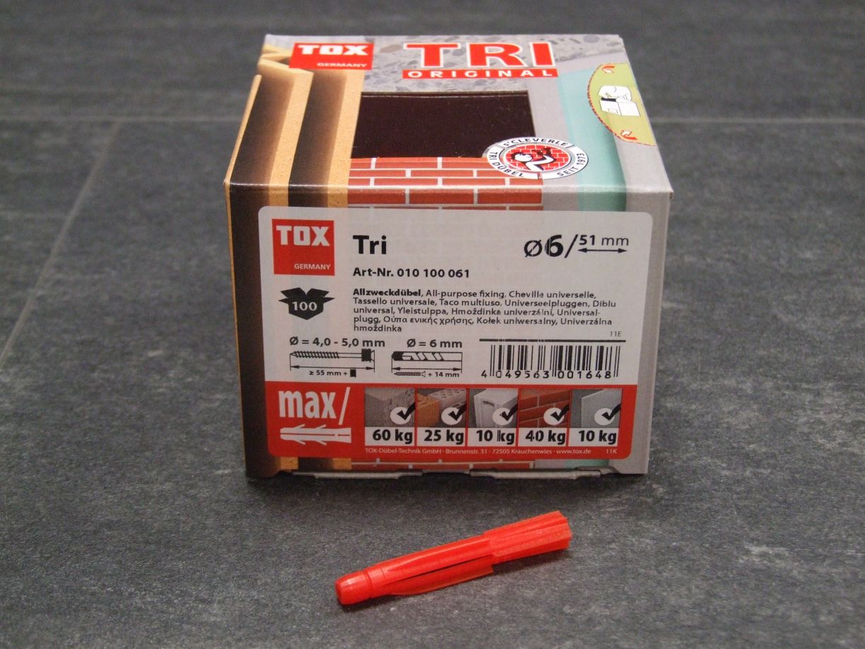 TOX Allzweckdübel TRI 6/51 mm, 

100 St.; 010100061


